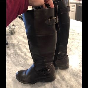 Size 6.5 chocolate brown leather boots.